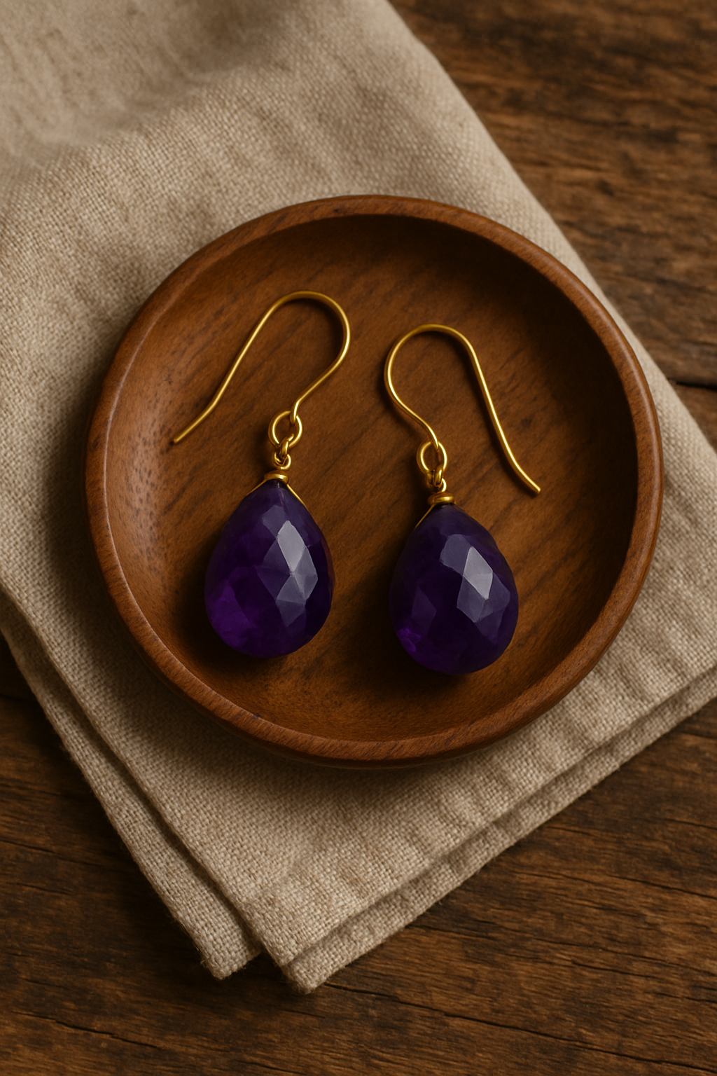 Amythest Earring