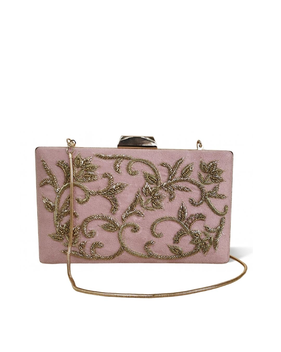 Suede box clutch collection