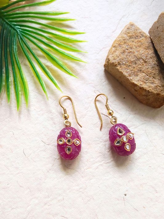 Earring Silver Kundan