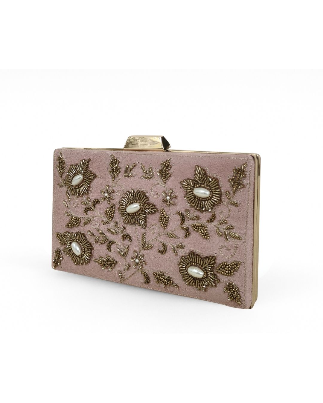 Suede box clutch collection