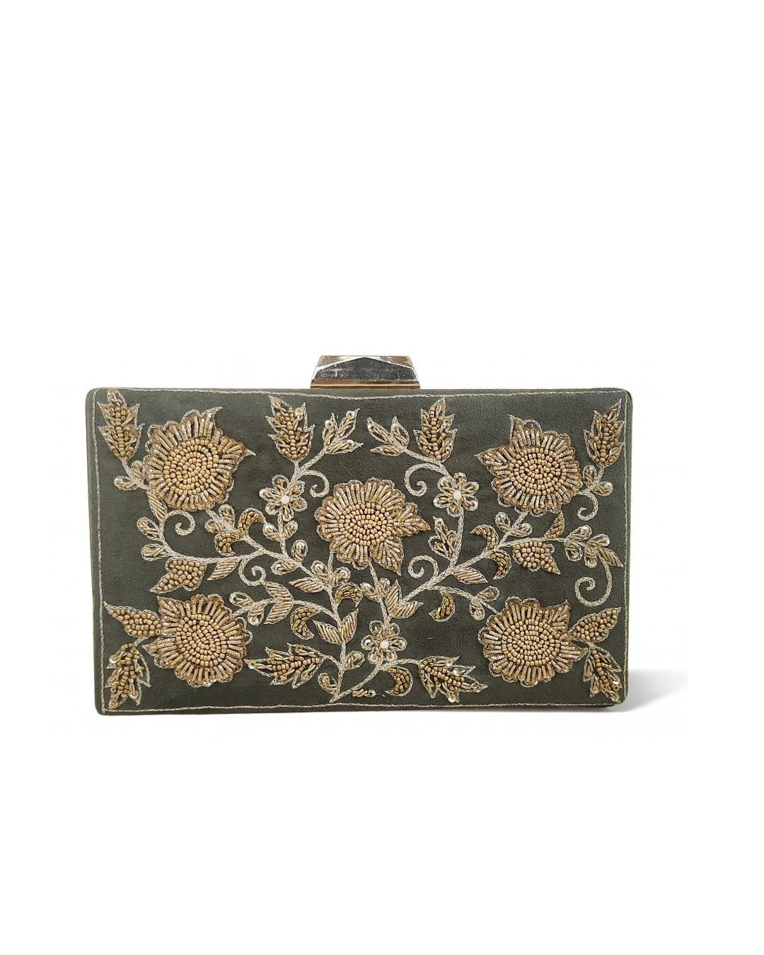 Suede box clutch collection