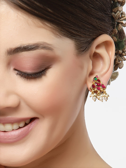 Earring Silver Kundan