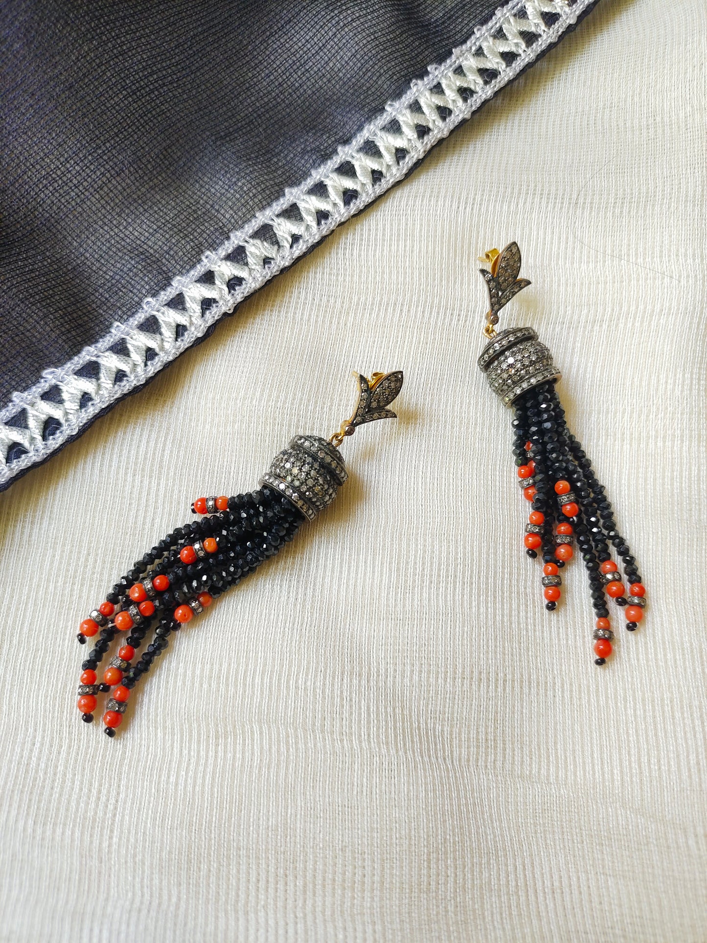 Earring Silver Semi Precious