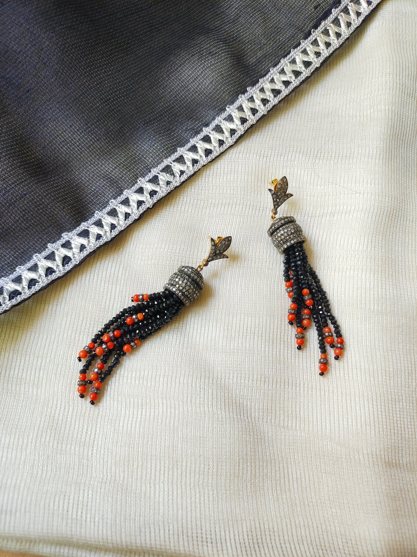 Earring Silver Semi Precious