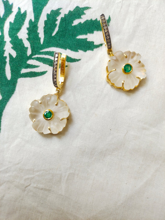 Earring Silver Semi Precious