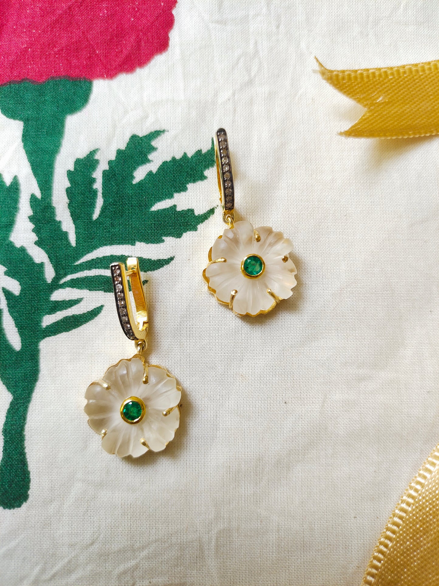 Earring Silver Semi Precious