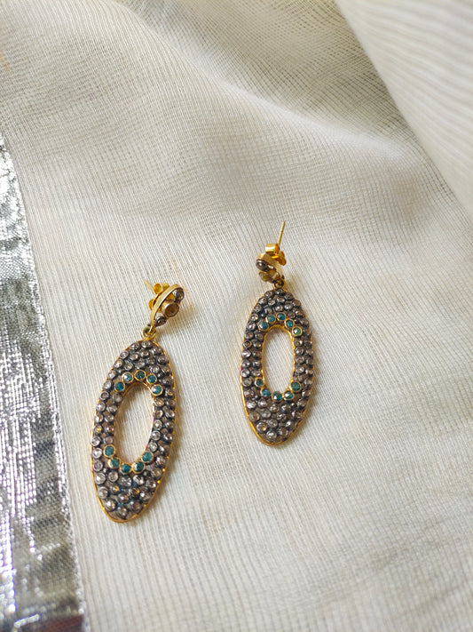 Earring Silver Semi Precious