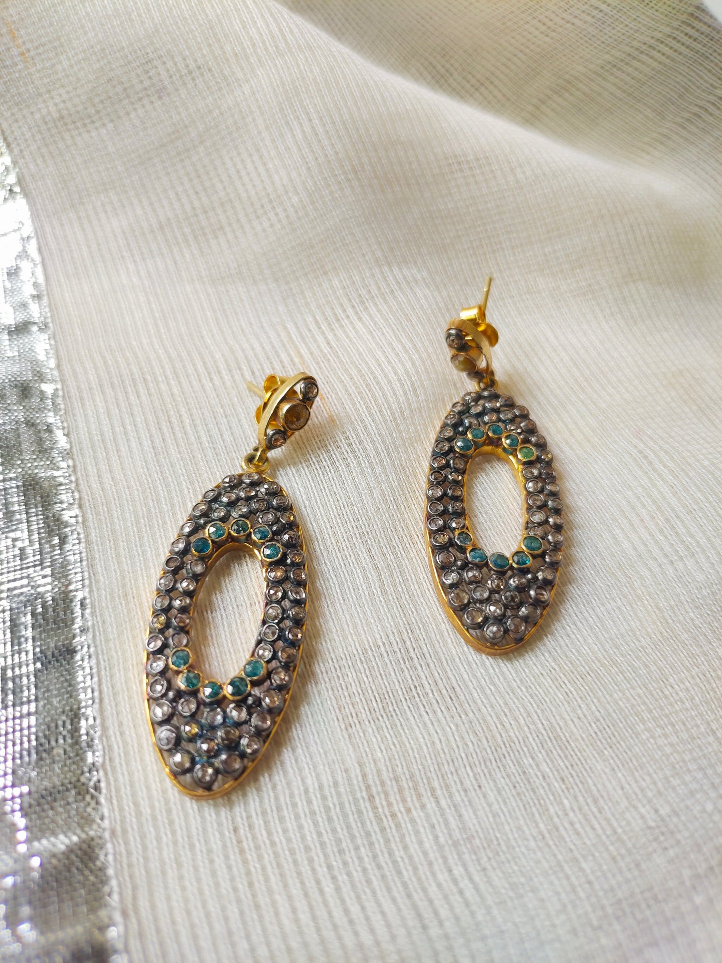 Earring Silver Semi Precious