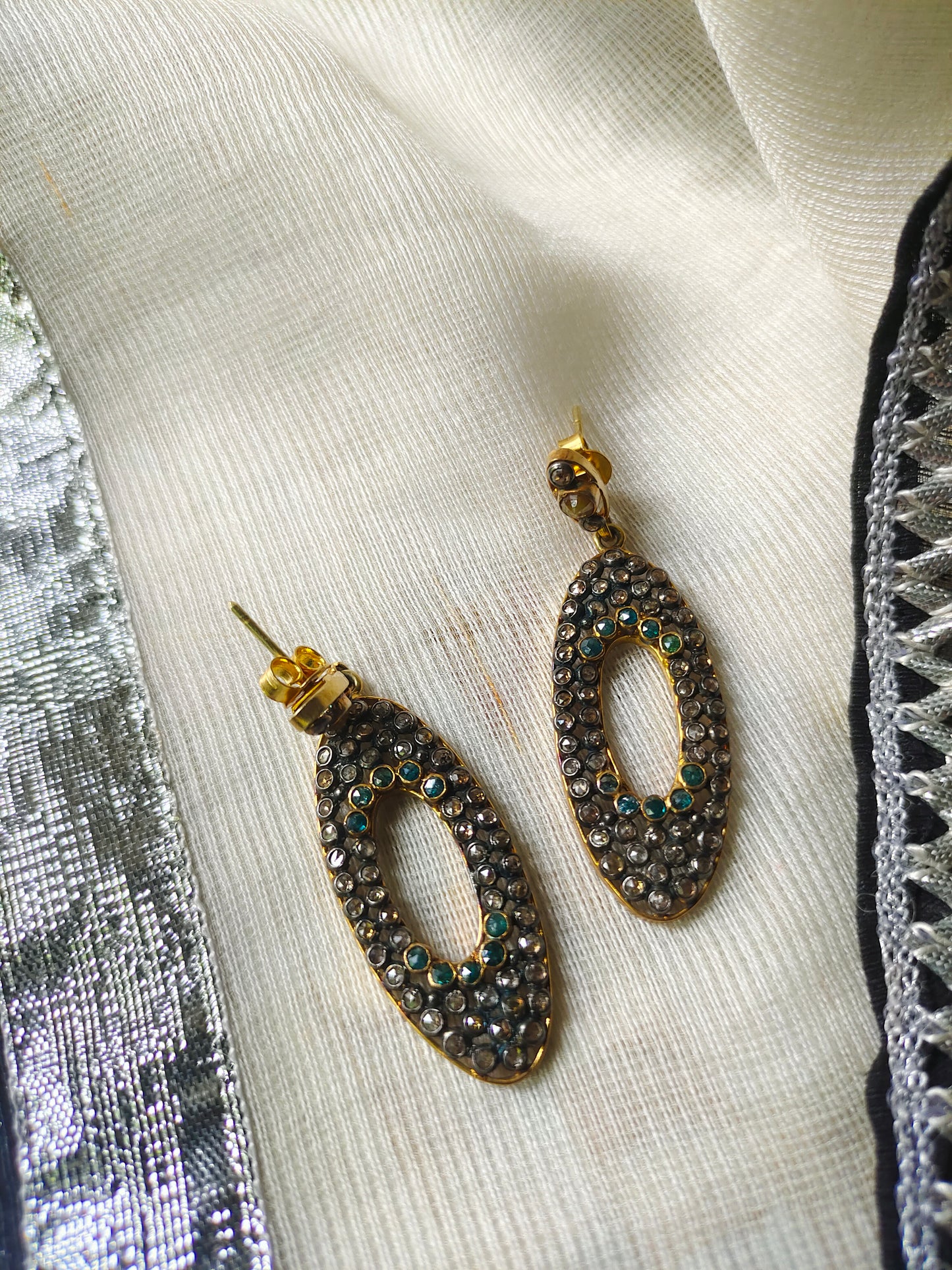 Earring Silver Semi Precious