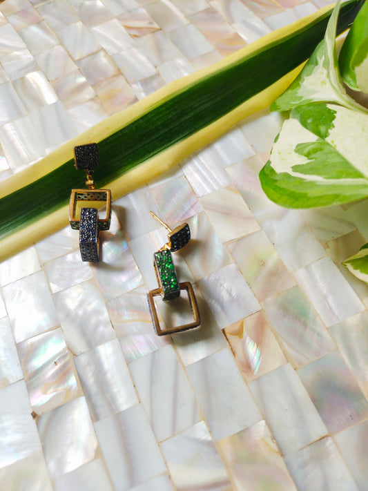 Earring Silver Semi Precious