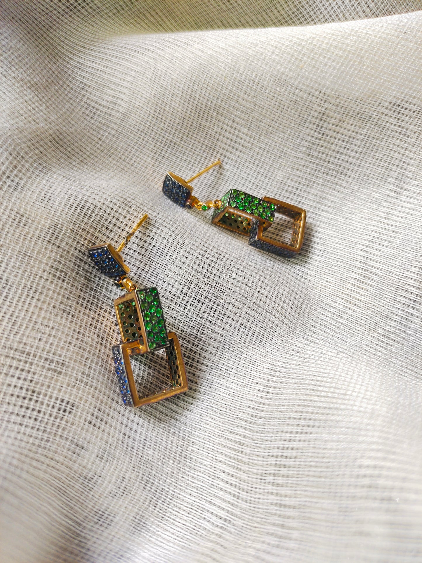 Earring Silver Semi Precious