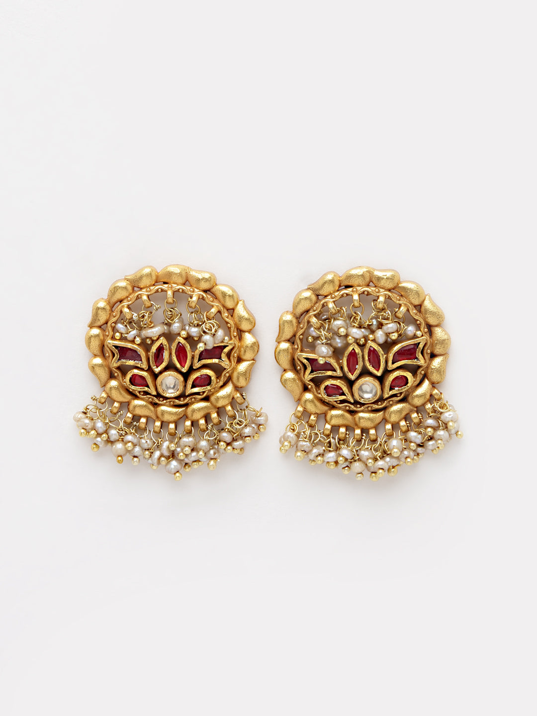 Earring Silver Kundan