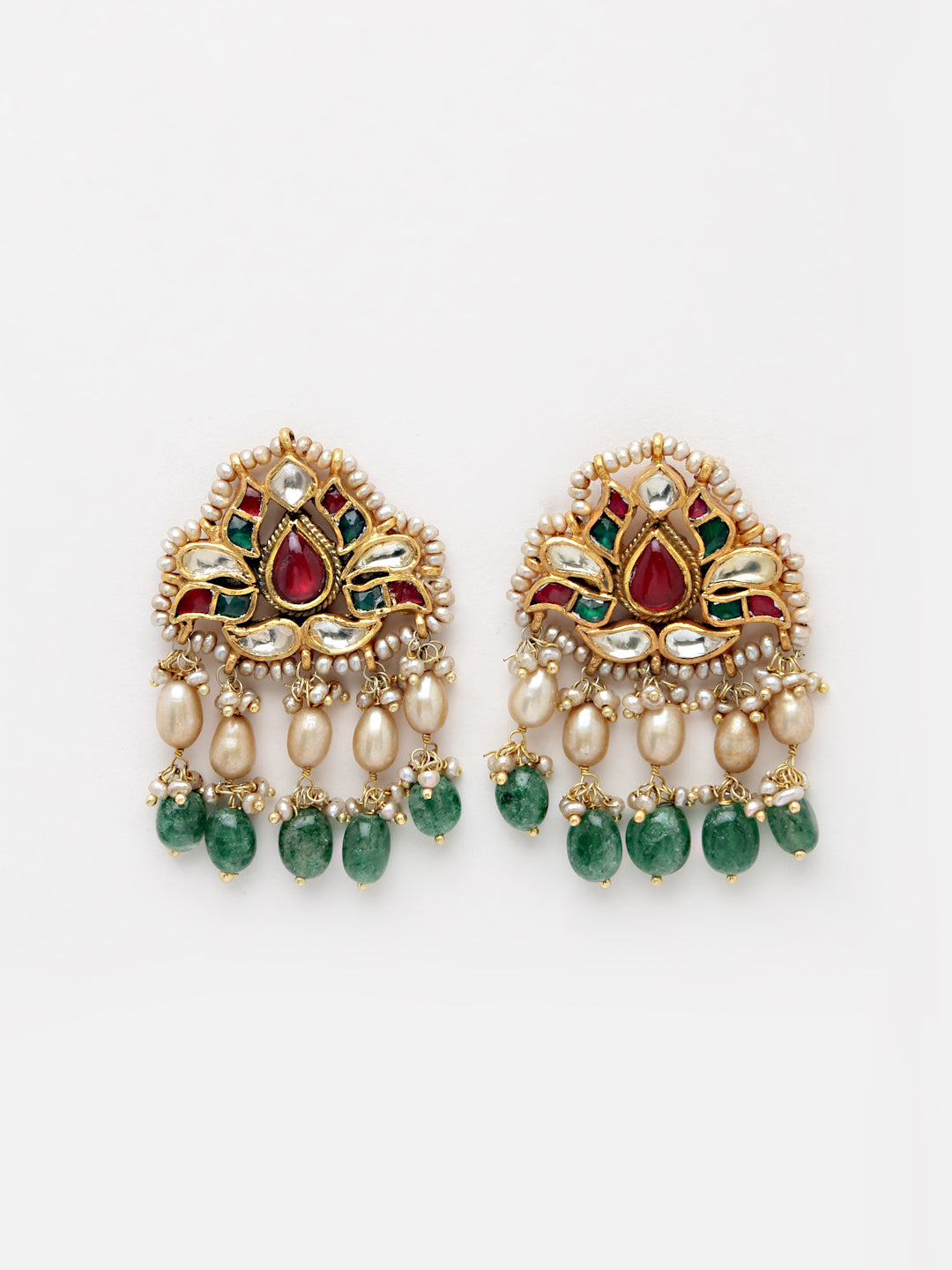 Earring Silver Kundan