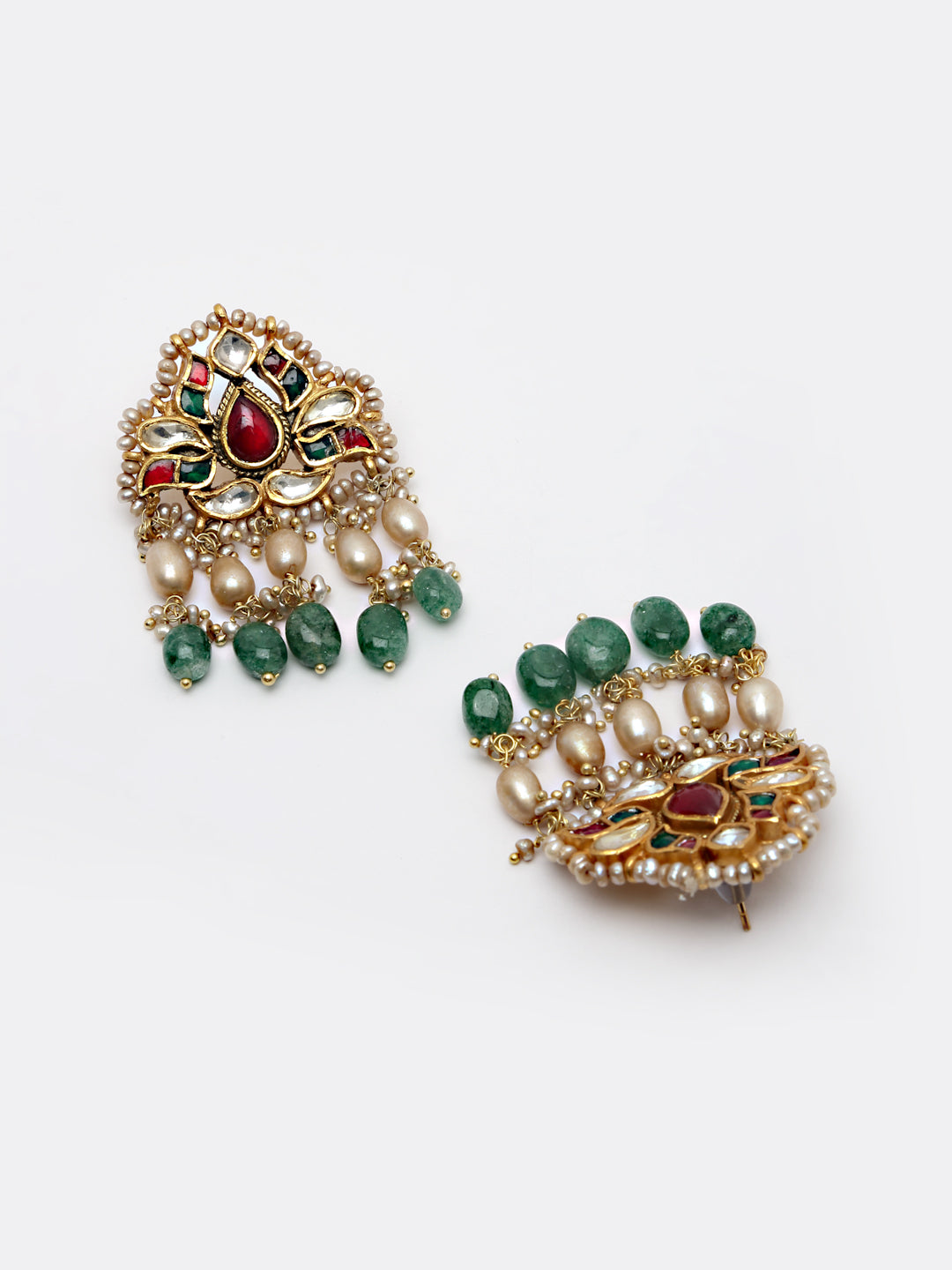 Earring Silver Kundan