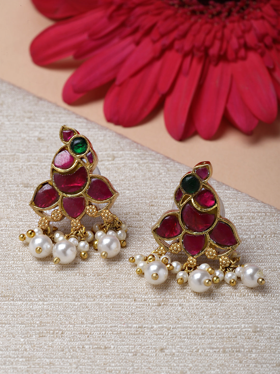 Earring Silver Kundan