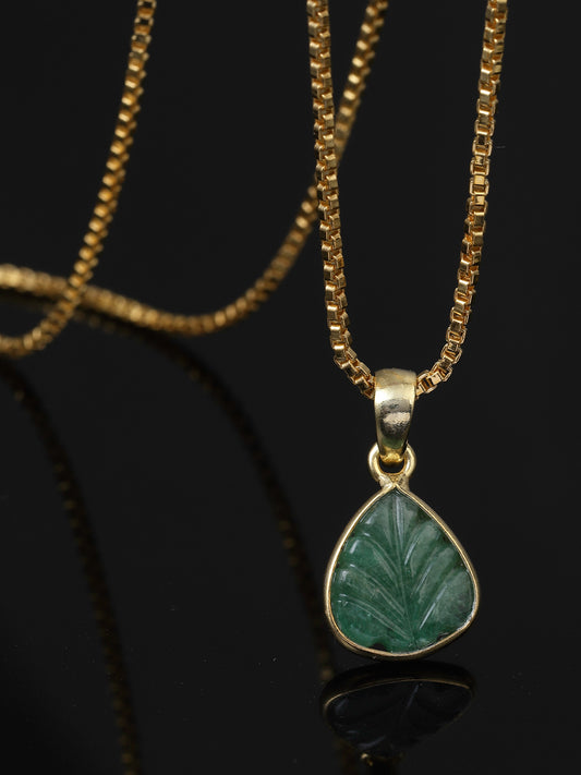 Necklace Silver Pendant Carved