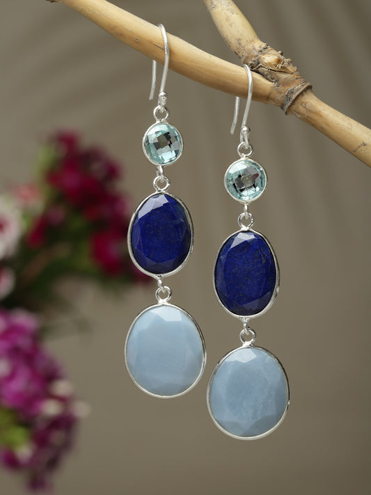 Silver Earring Gemstone