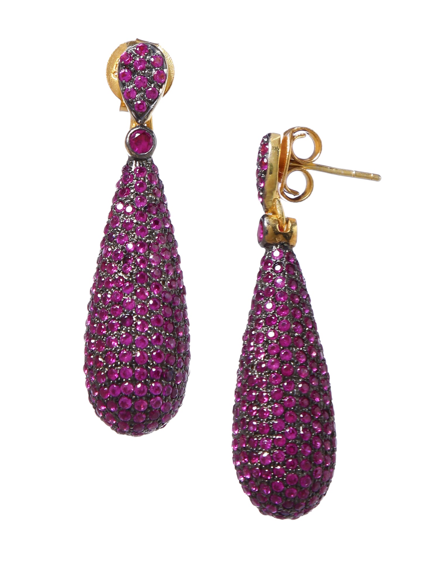Earring Silver Cubic Zirconia Pave