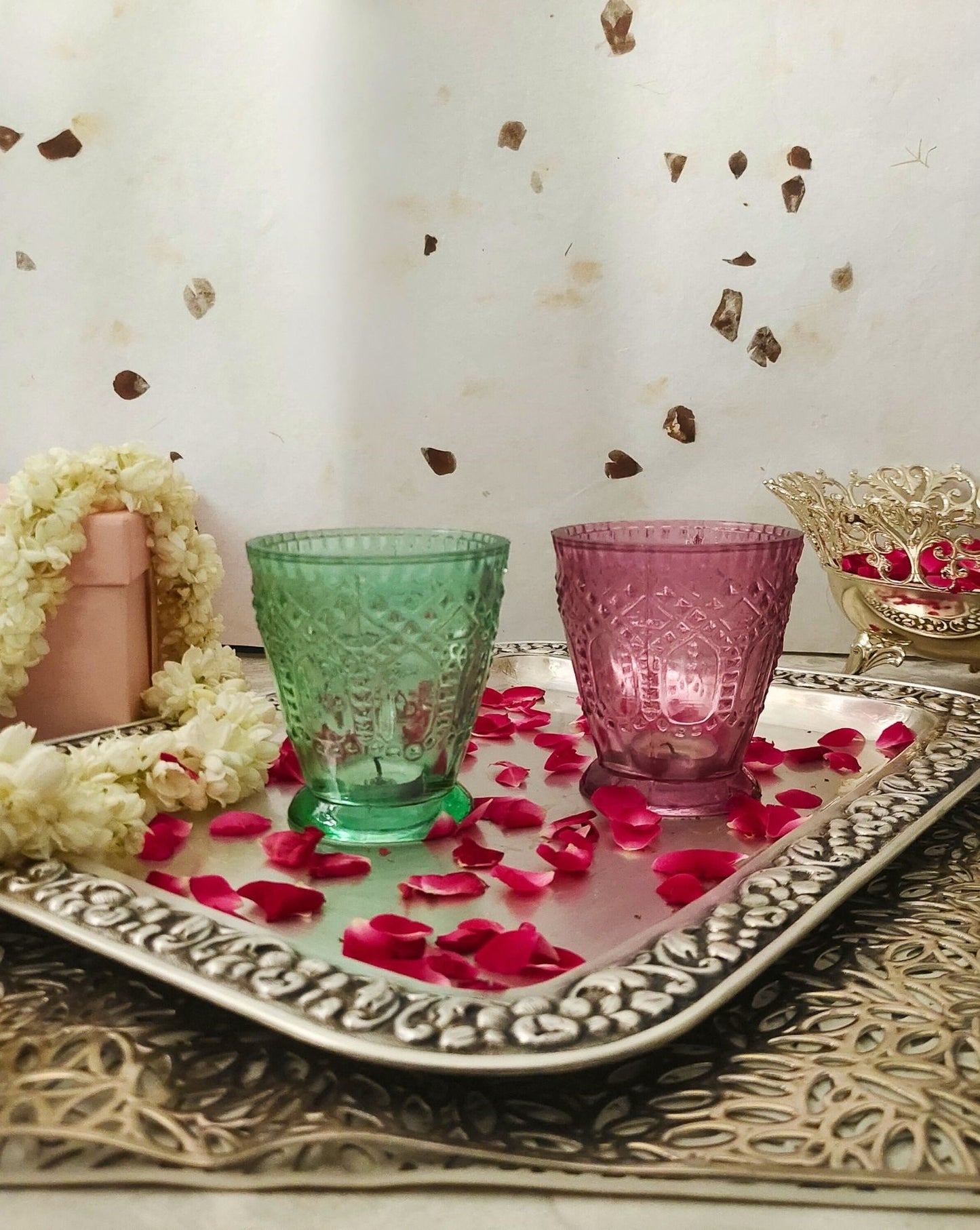 Carved Glass Votives