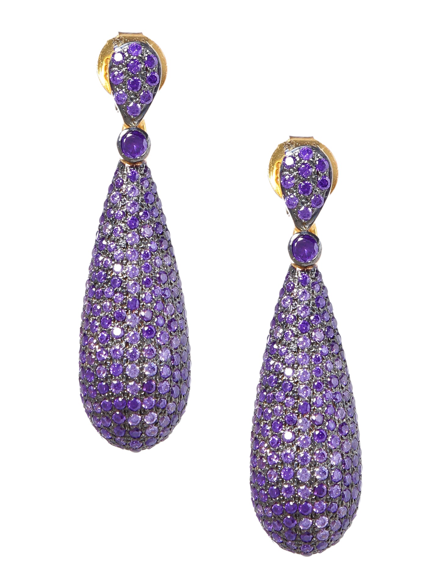 Earring Silver Cubic Zirconia Pave