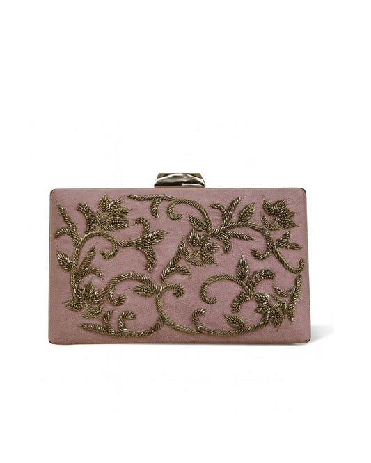 Suede box clutch collection