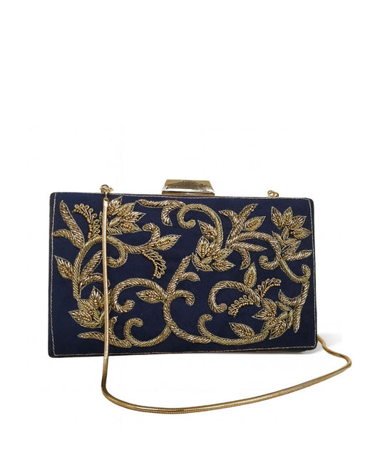 Suede box clutch collection