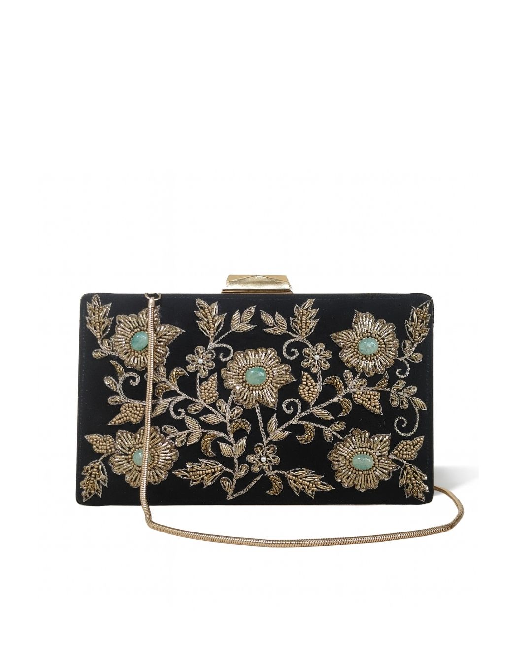 Suede box clutch collection