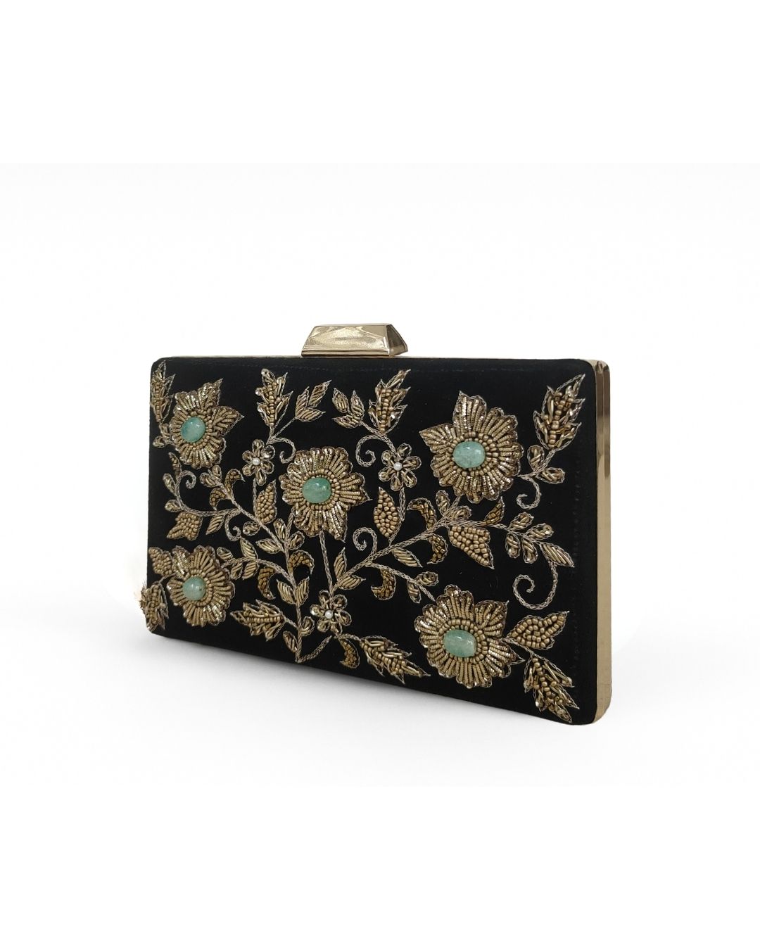 Suede box clutch collection
