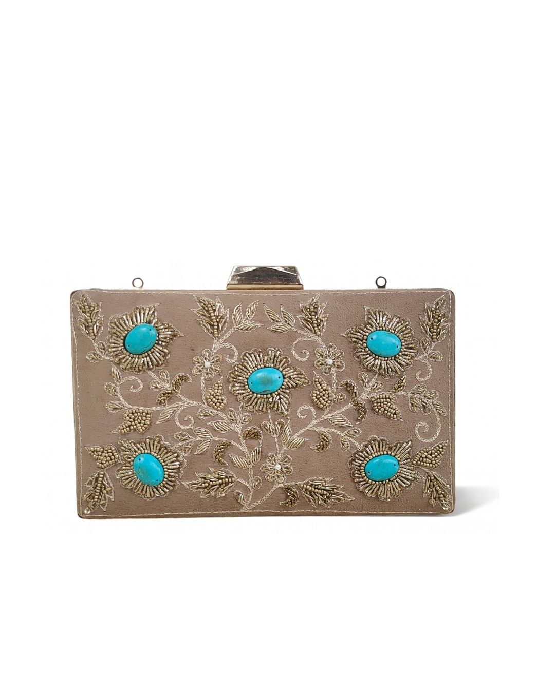 Suede box clutch collection