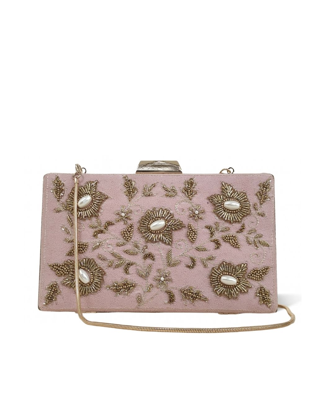 Suede box clutch collection
