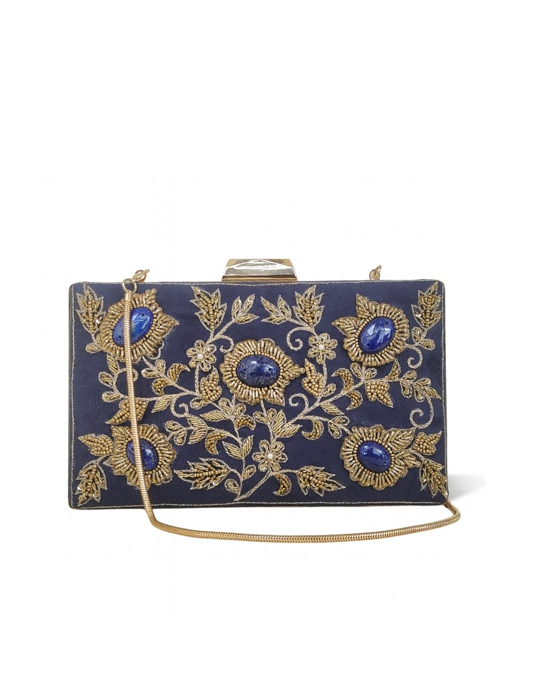 Suede box clutch collection