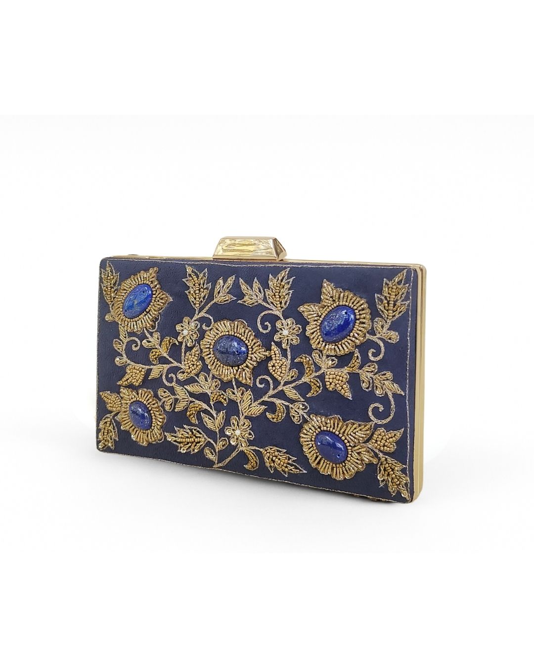 Suede box clutch collection