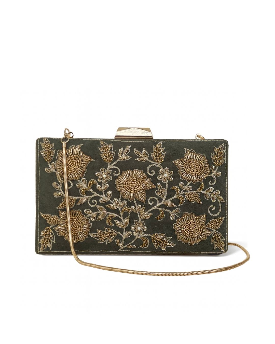 Suede box clutch collection