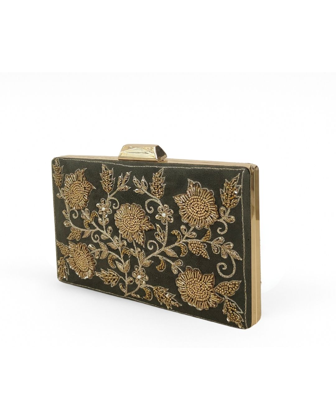 Suede box clutch collection