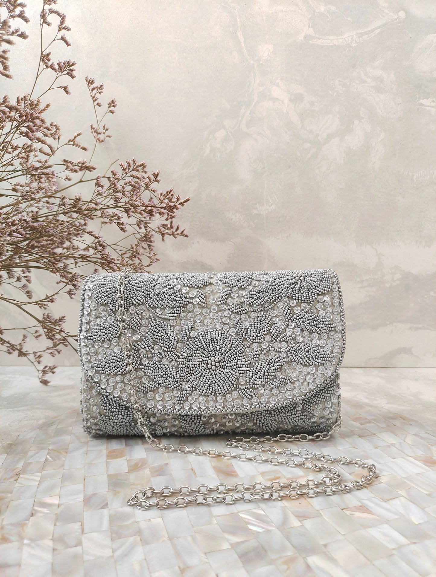 Embroidered clutch collection