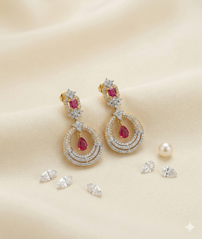 Earring Silver Cubic Zirconia