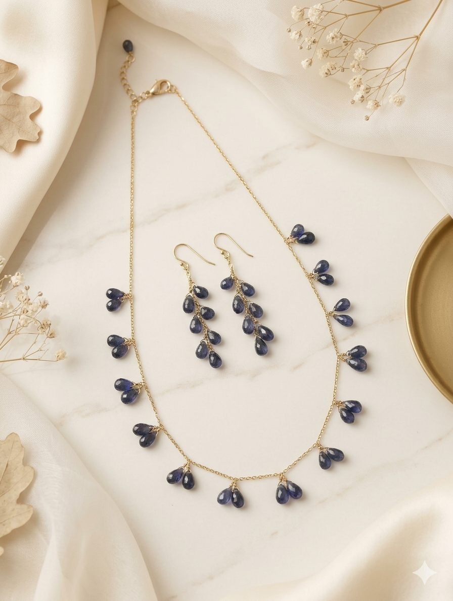 Necklace Silver Semiprecious