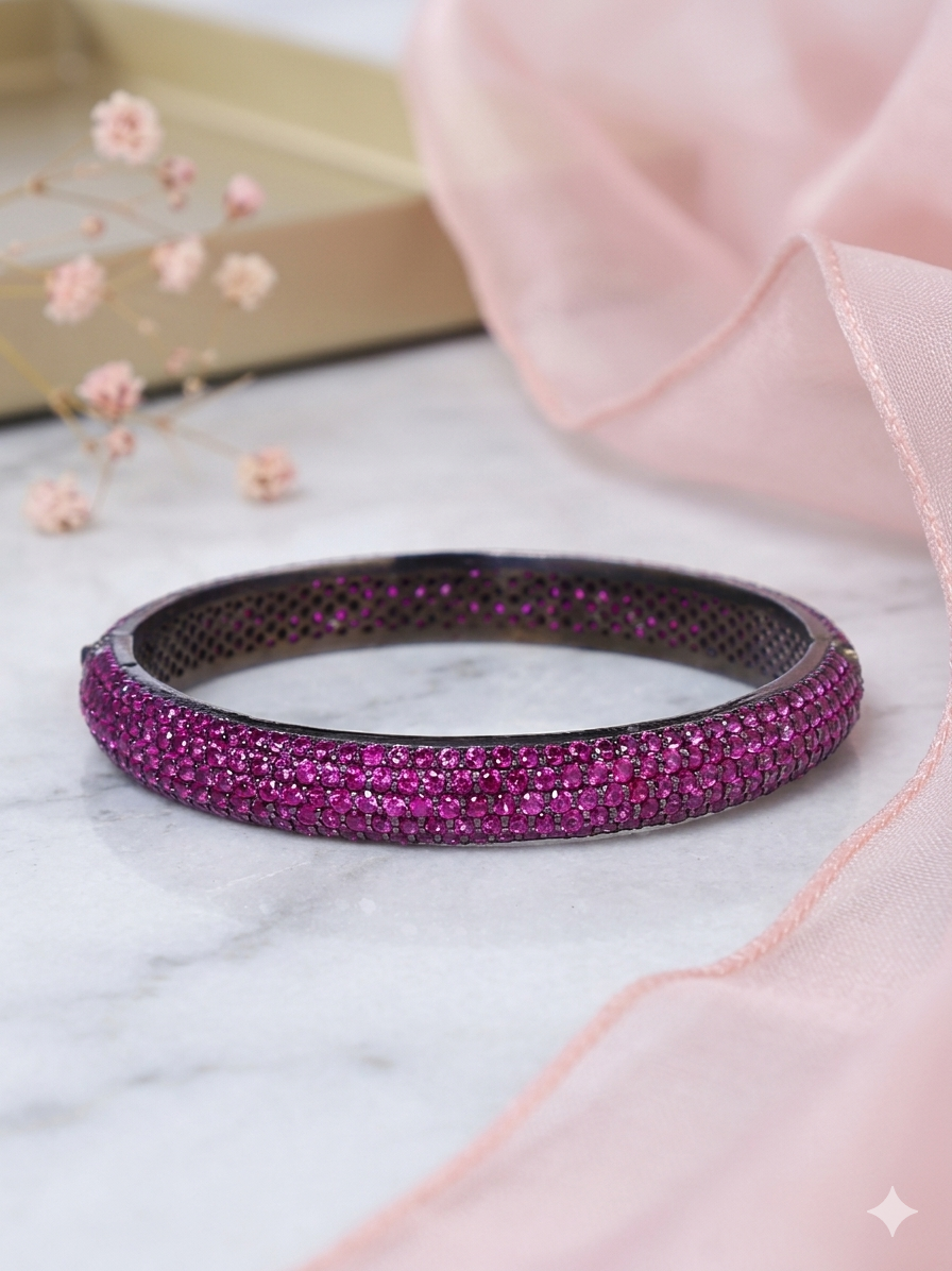 Bangle Silver Pave