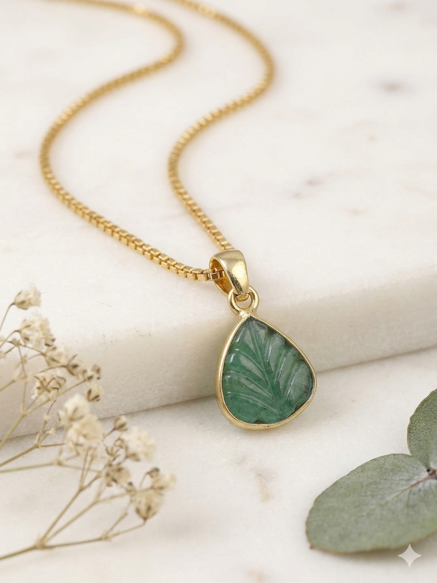 Necklace Silver Pendant Carved