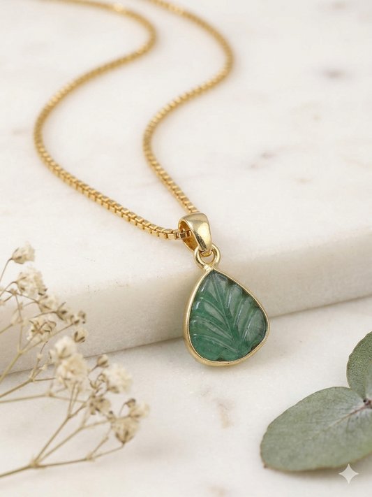 Necklace Silver Pendant Carved