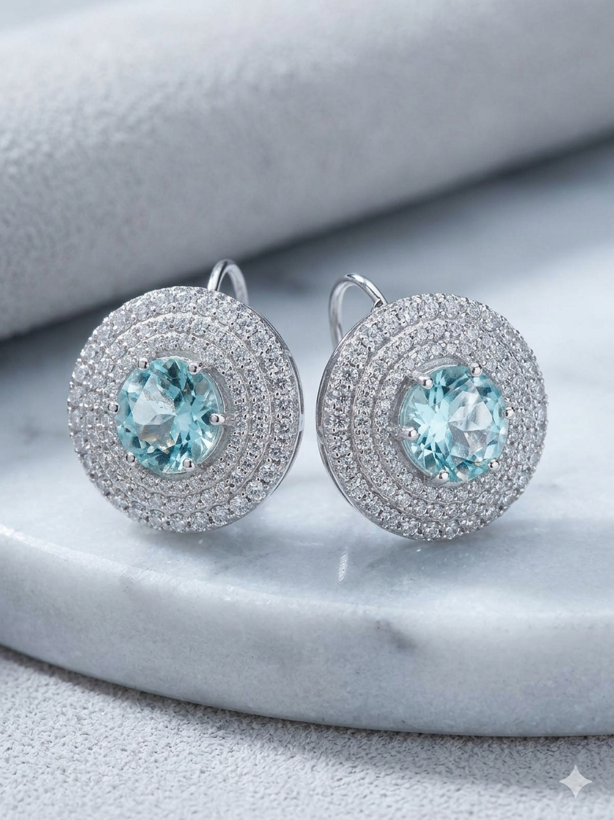Earring Silver Cubic Zirconia
