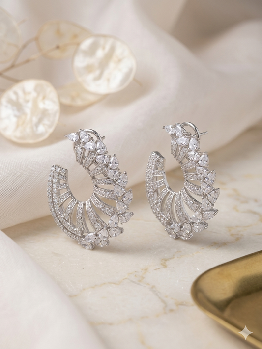 Earring Silver Cubic Zirconia