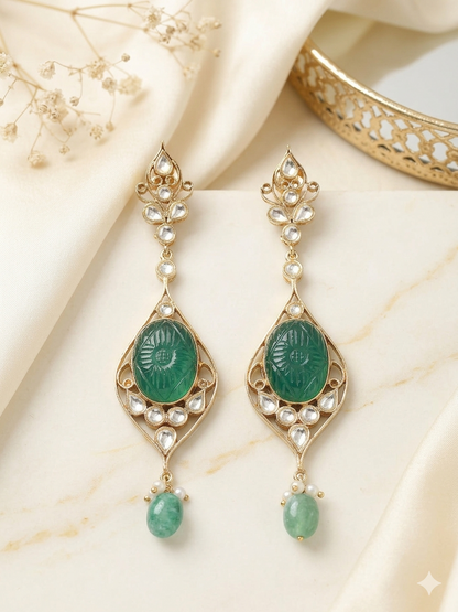 Earring Silver Kundan