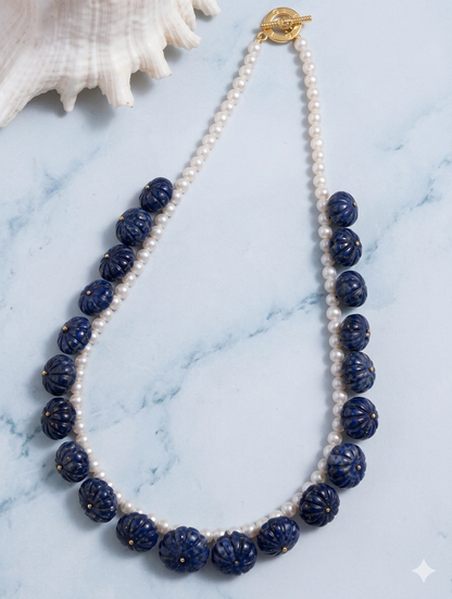 Necklace Pearl Carved Aventurine