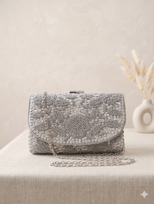Embroidered clutch collection