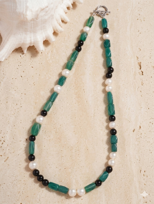 Necklace Beaded Semi Precious