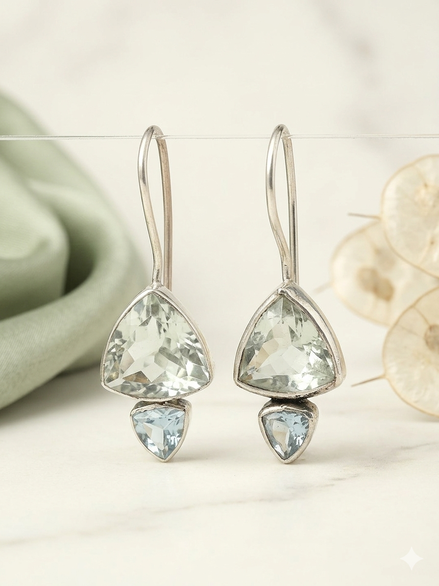 Silver Earring Gemstone