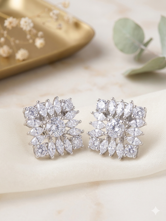 Earring Silver Cubic Zirconia