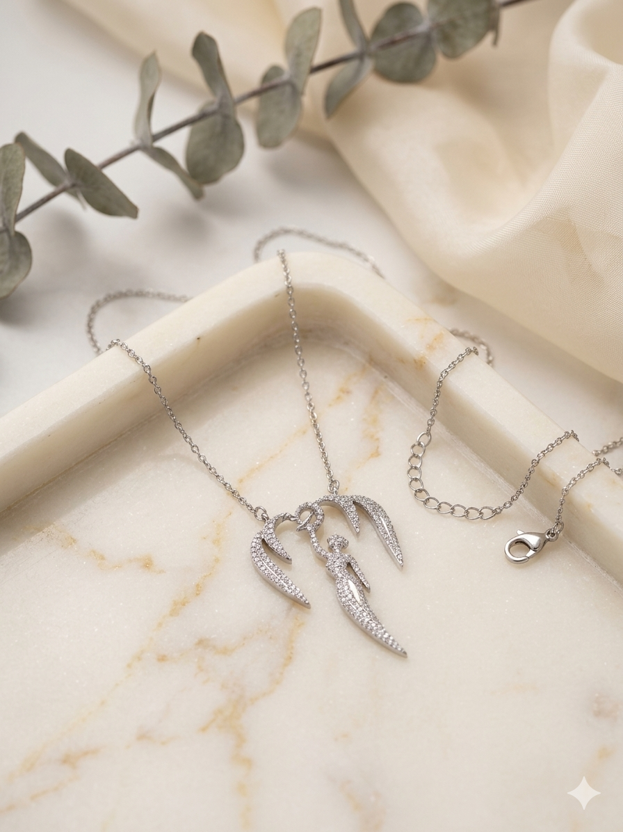 Pin/Pendant Silver Cubic Zirconia