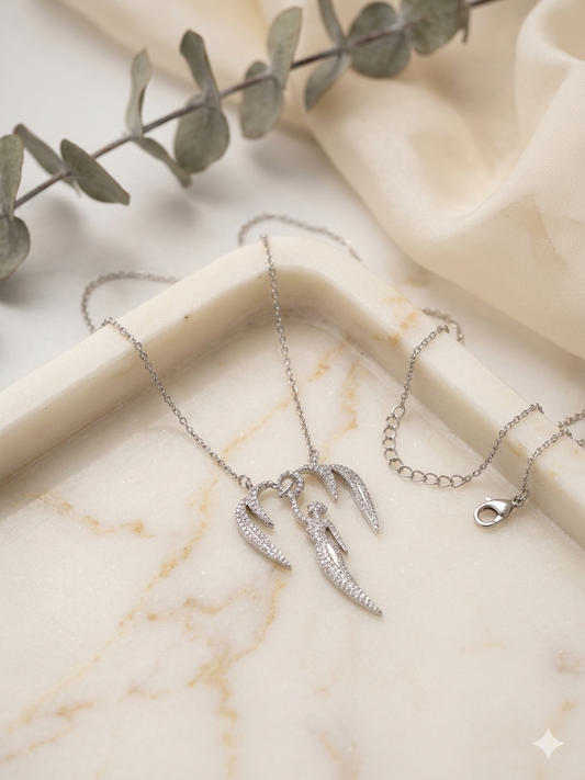 Pin/Pendant Silver Cubic Zirconia